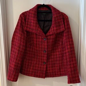 Talbots Women's Red Tweed Blazer